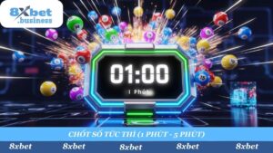 "Quay" cực nhanh, "nổ" tức thì! Xổ Số Siêu Tốc 8xbet (1 Phút, 5 Phút) cho phép anh em "chốt số" và nhận thưởng "nóng" 24/7.